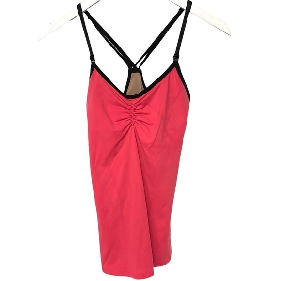 VICTORIA'S SECRET Sport Top Size XS Pink Black Activewear - Picture 1 of 9